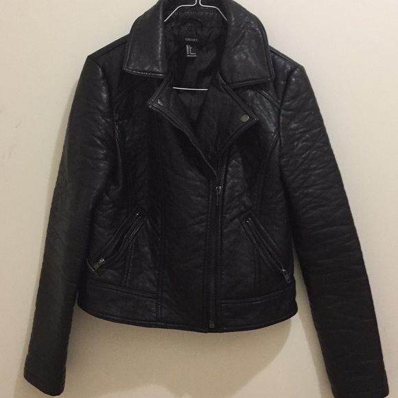 Forever21 black pleather jacket - Picture 1 of 10